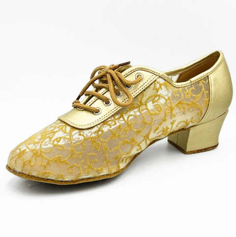 CLEARANCE Go Go Dance Shoes, 5015, Gold Leather/Mesh, 1.5 Cuban Heel Ballroom Connection CLEARANCE Go Go Dance Shoes, 5015, Gold Leather/Mesh, 1.5 Cuban Heel Ballroom Connection