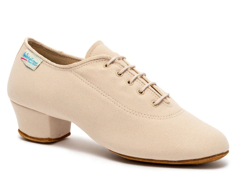 International Dance Shoes, Heather Split, Beige Lycra, 1.5” Heel