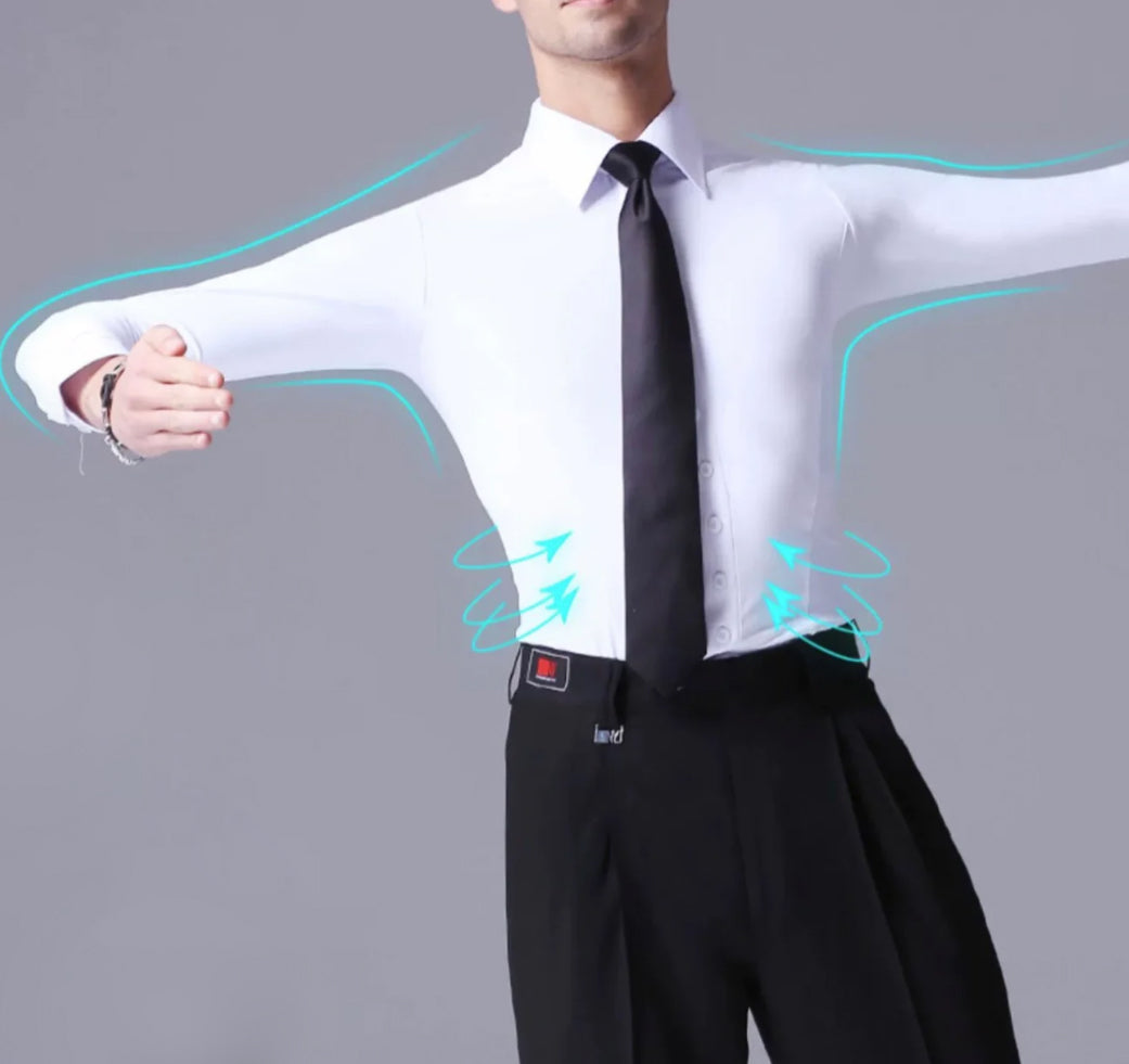 Men's Fitted Standard Ballroom Shirt by NY Fashion
