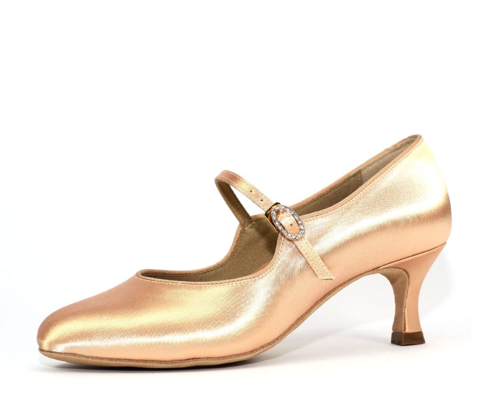 Supadance, 1012, Flesh Satin, 2” Flared Heel – Ballroom Connection