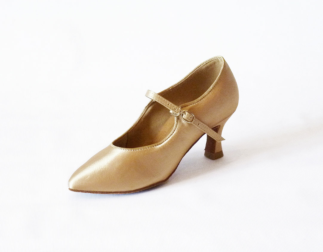 CLEARANCE Stephanie Dance Shoes, 5007-55, Tan Satin, 2” Heel CLEARANCE Stephanie Dance Shoes, 5007-55, Tan Satin, 2” Heel