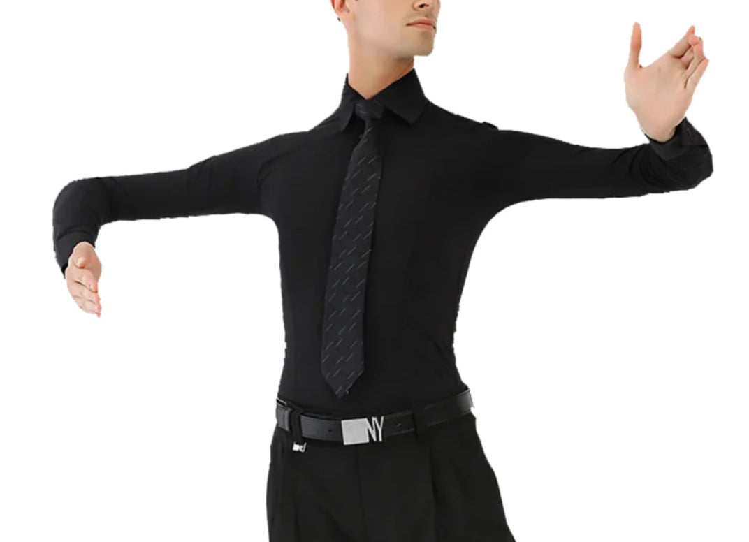 Men's Fitted Standard Ballroom Shirt by NY Fashion