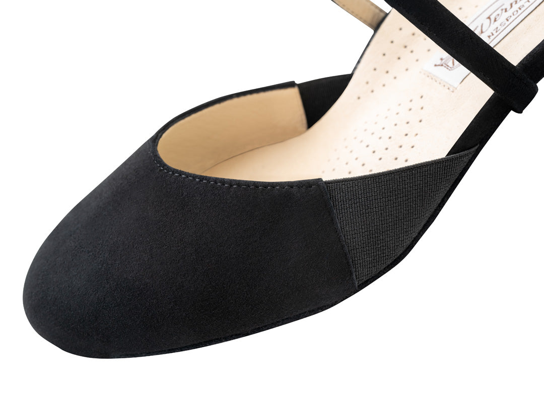 Werner Kern, Ronja, Black Goat Suede, 3.4cm Heel