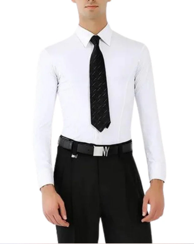 Men's Fitted Standard Ballroom Shirt by NY Fashion